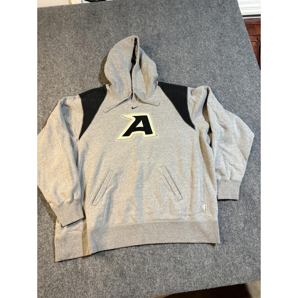 VTG Army Black Knights Hoodie Sweatshirt Mens 2XL Gray NCAA Football Nike Fleece